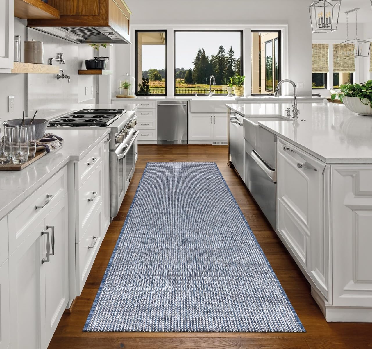 Terrace Outdoor Rugs, Solid Navy