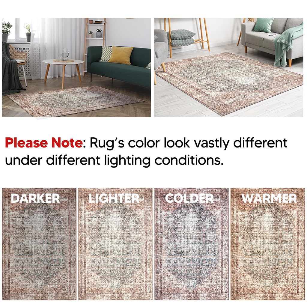 Antique Malayer rug in a transitional dining room with wood table