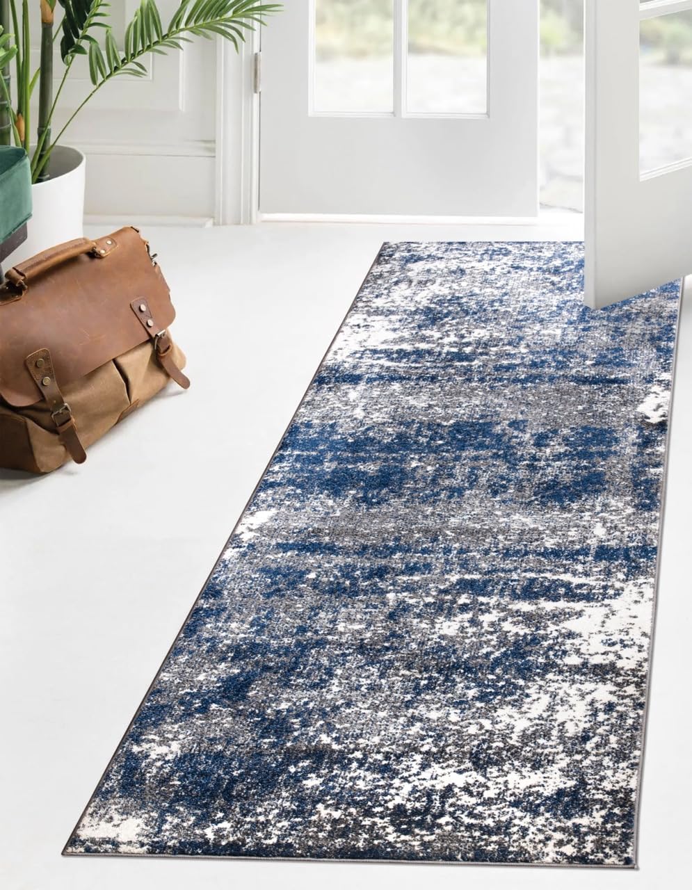 Elite Indoor Rugs, Abstract Navy/Gray
