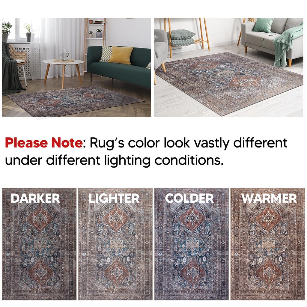 Antique Bakshaish rug in a designer dining room with wood table