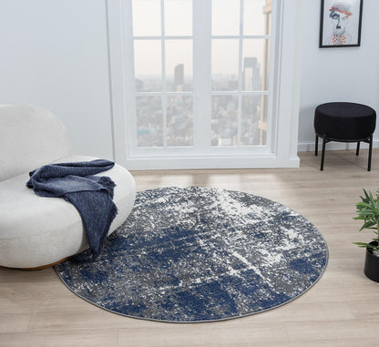Elite Indoor Rugs, Abstract Navy/Gray