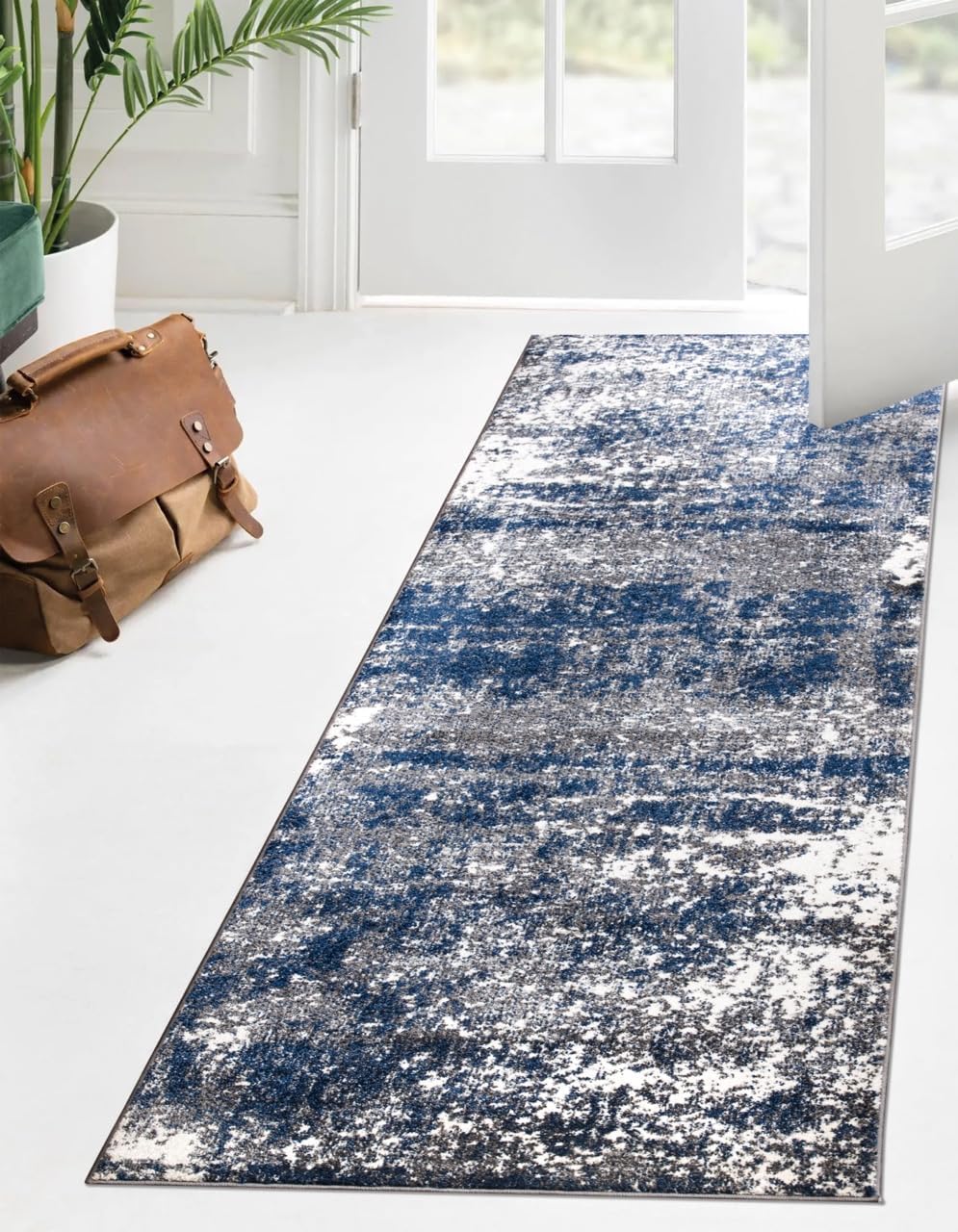 Elite Indoor Rugs, Abstract Navy/Gray