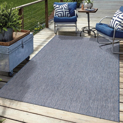 Terrace Outdoor Rugs, Solid Navy