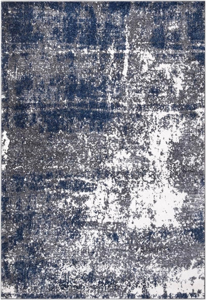 Elite Indoor Rugs, Abstract Navy/Gray