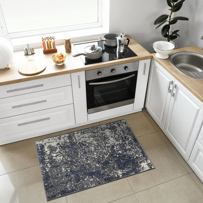 Elite Indoor Rugs, Abstract Navy/Gray