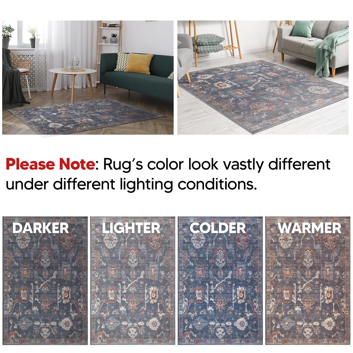 Antique Farahan rug in a refined dining room with dark wood table