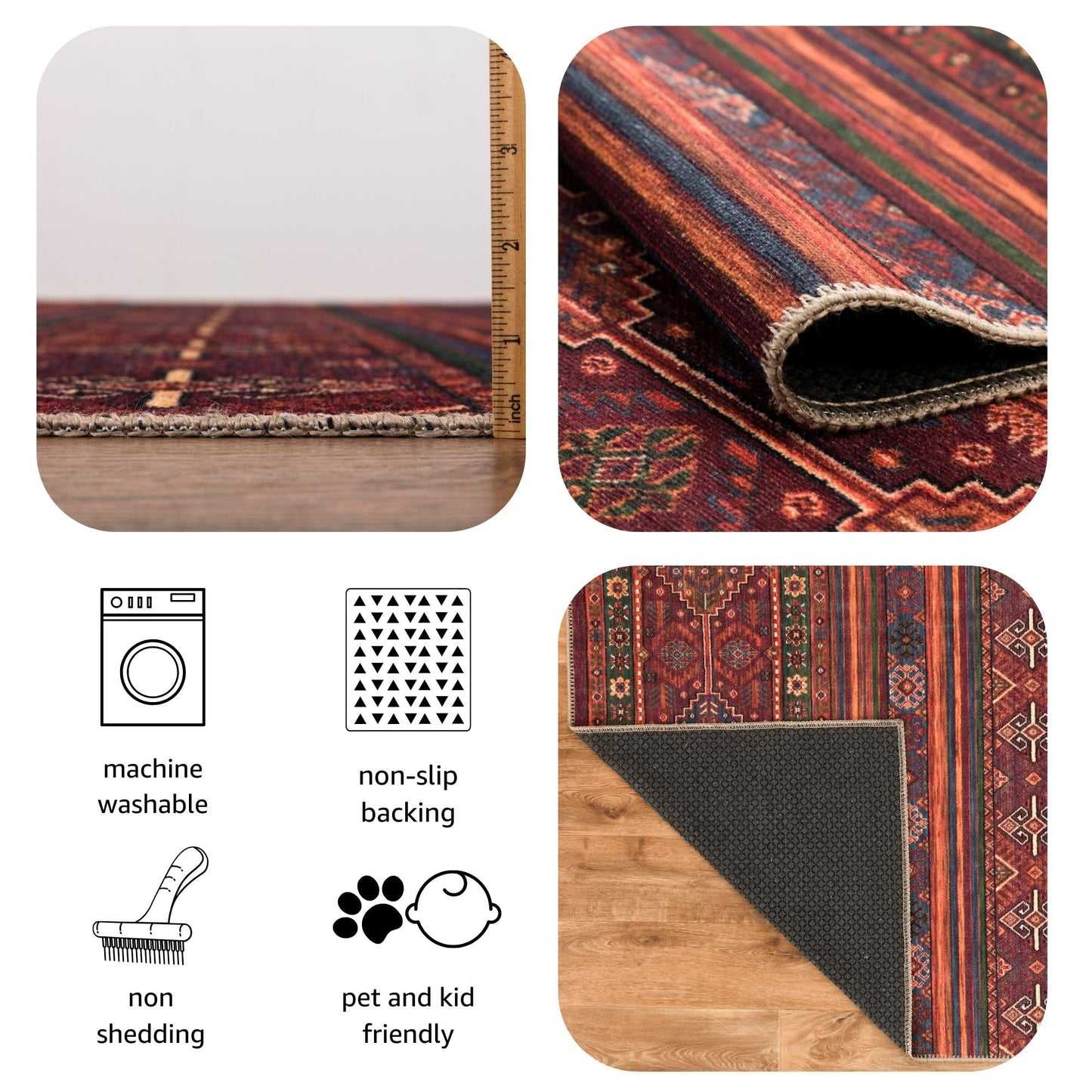 Anatolian kilim runner styled in an entry hallway