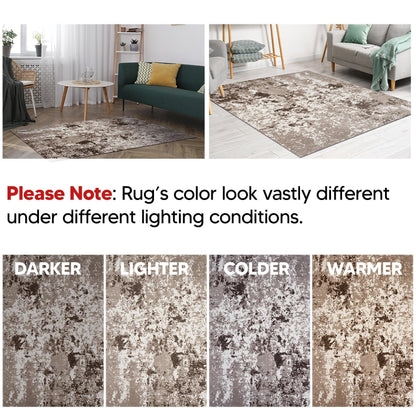Neutral rug in a kids room with white and oak decor