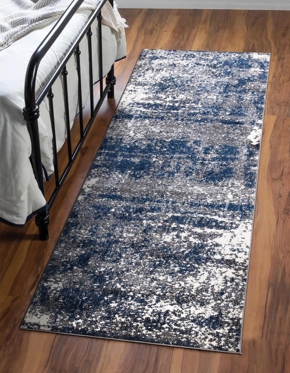 Elite Indoor Rugs, Abstract Navy/Gray