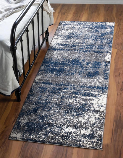 Elite Indoor Rugs, Abstract Navy/Gray