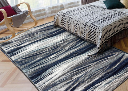 Munch-inspired rug in a kids room with creative decor