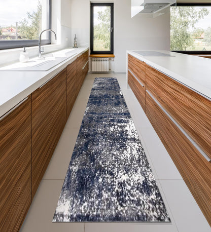 Elite Indoor Rugs, Abstract Navy/Gray