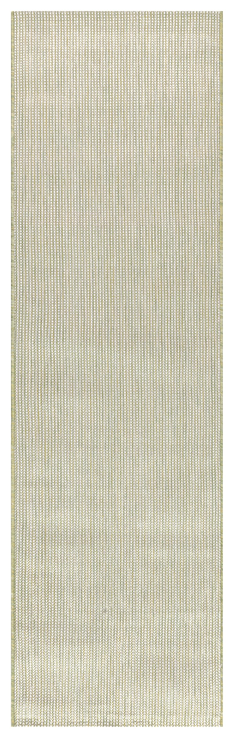 Close-up texture of the solid green flatweave