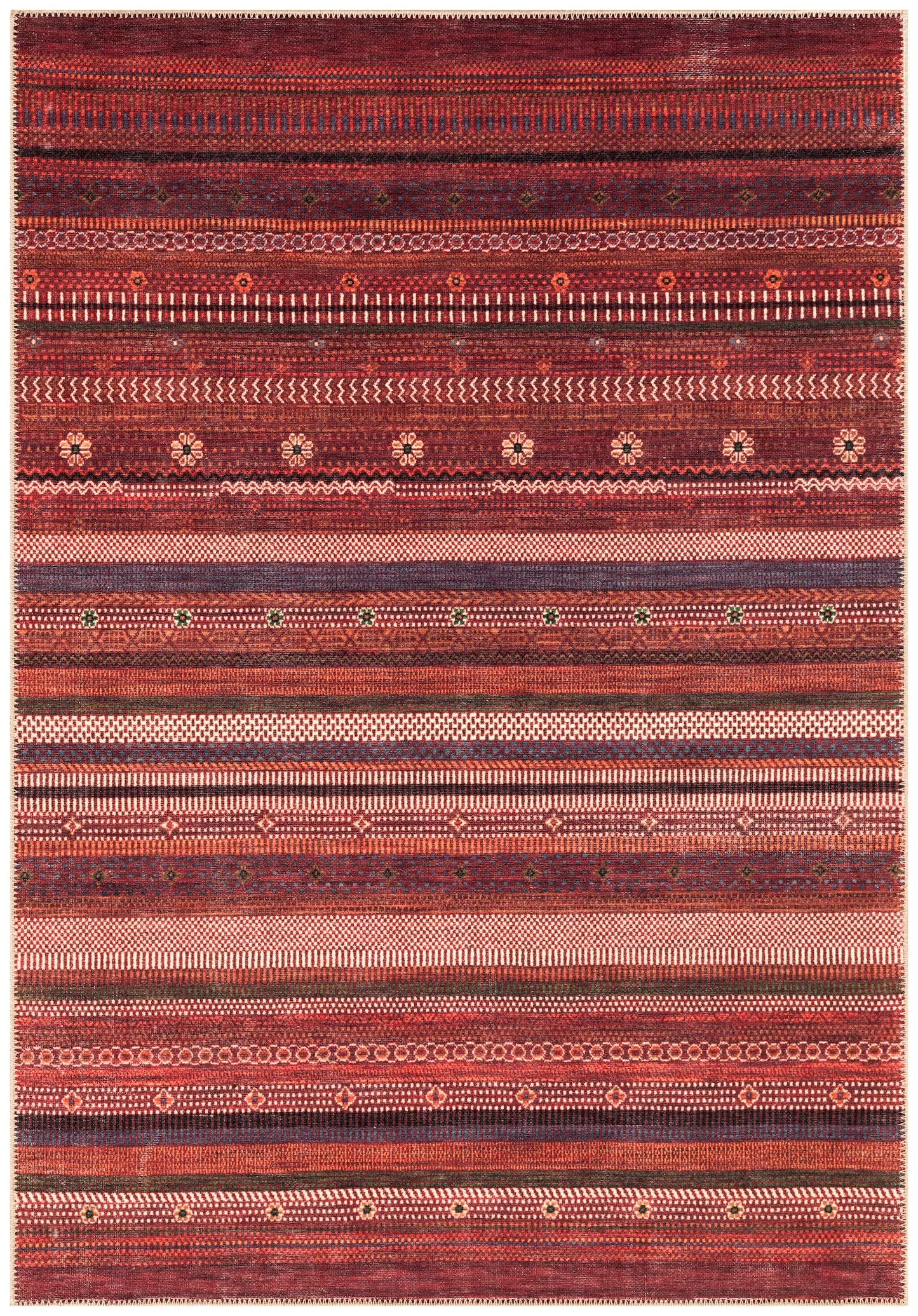 Afghan Bukhara area rug in burgundy with Tekke gul medallions