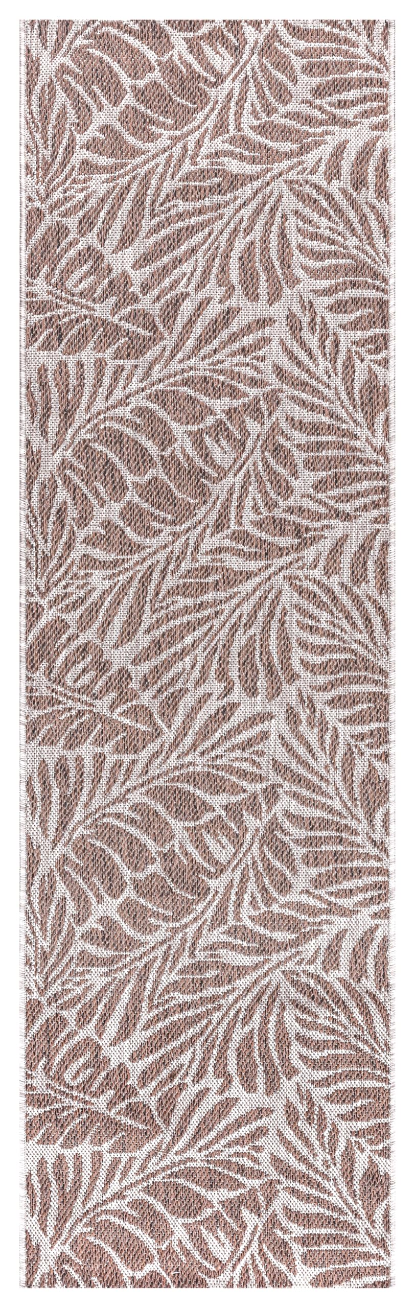Close-up texture of the tropical fronds in Brown on tan