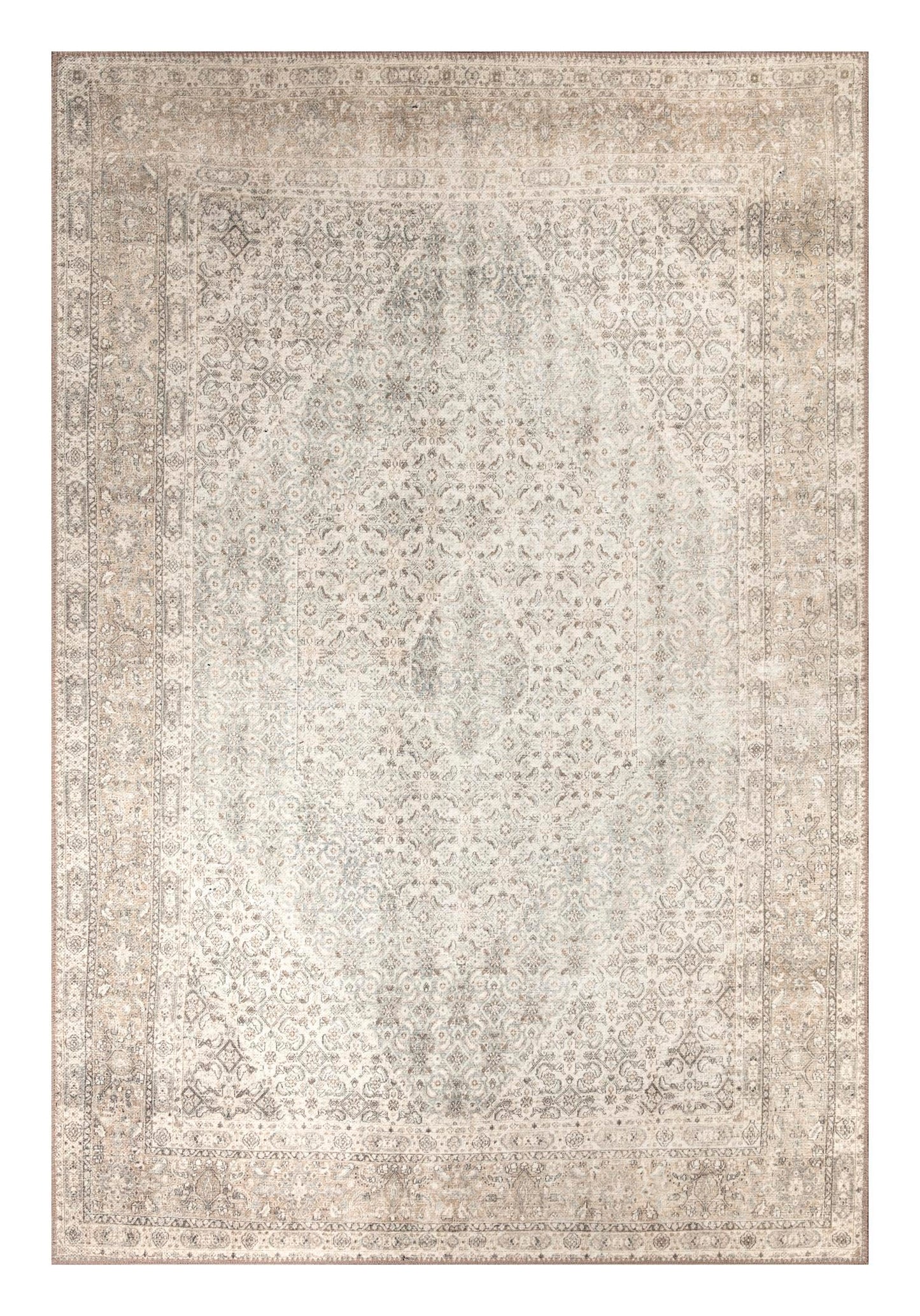 Tiderug Machine Washable Rugs, Dark Beige