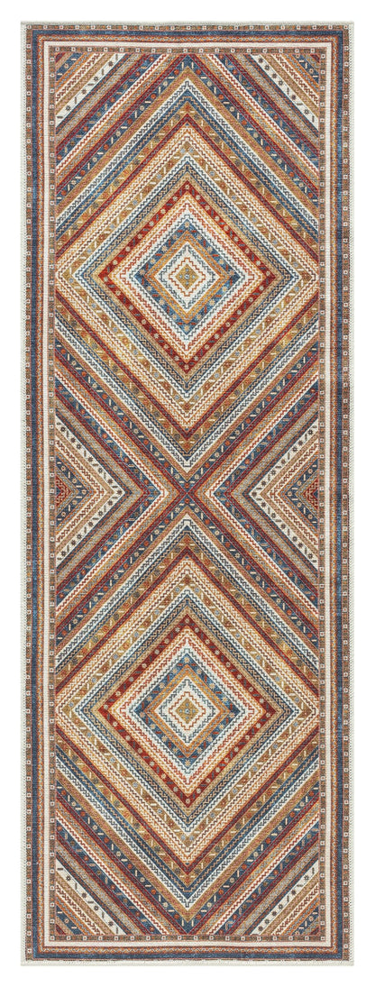 Geometric Khotan rug in a kids room with playful decor