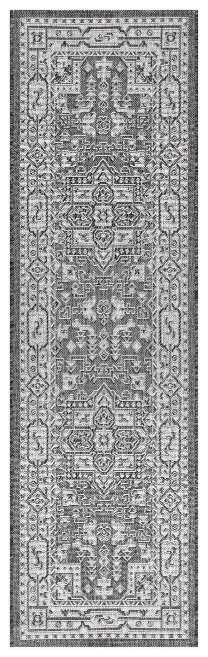 Close-up texture of the stepped Persian medallion in Black