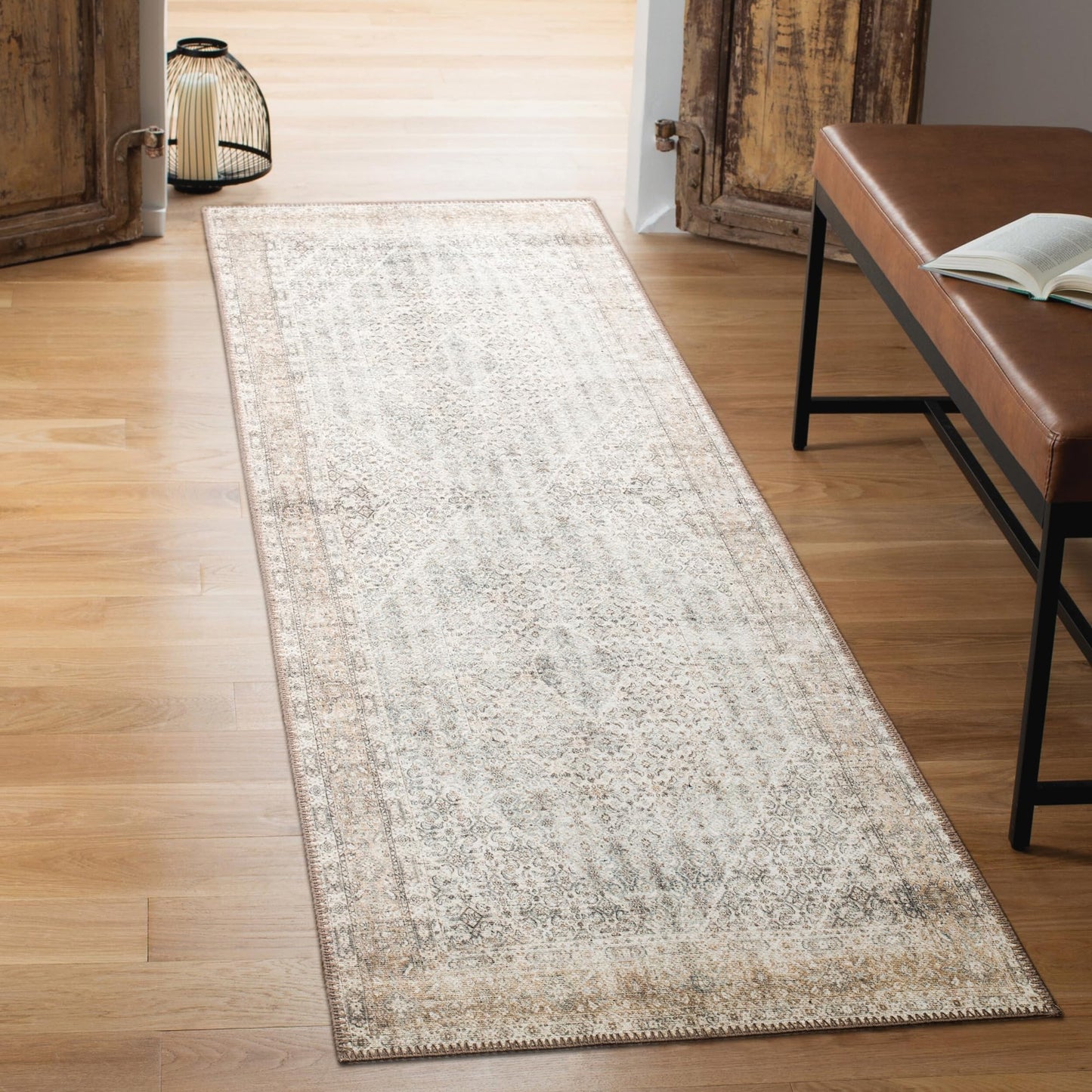 Tiderug Machine Washable Rugs, Dark Beige