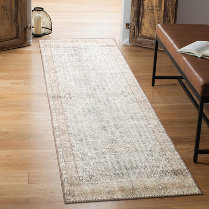 Tiderug Machine Washable Rugs, Dark Beige