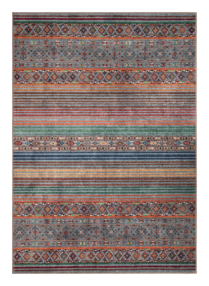 Tiderug Machine Washable Rugs, Grey/Multi
