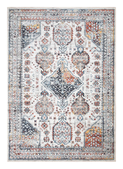 Tiderug Machine Washable Rugs, Offwhite/Multi