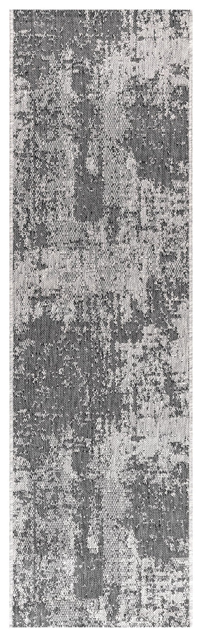 Close-up texture of the Black and ivory abstract weave