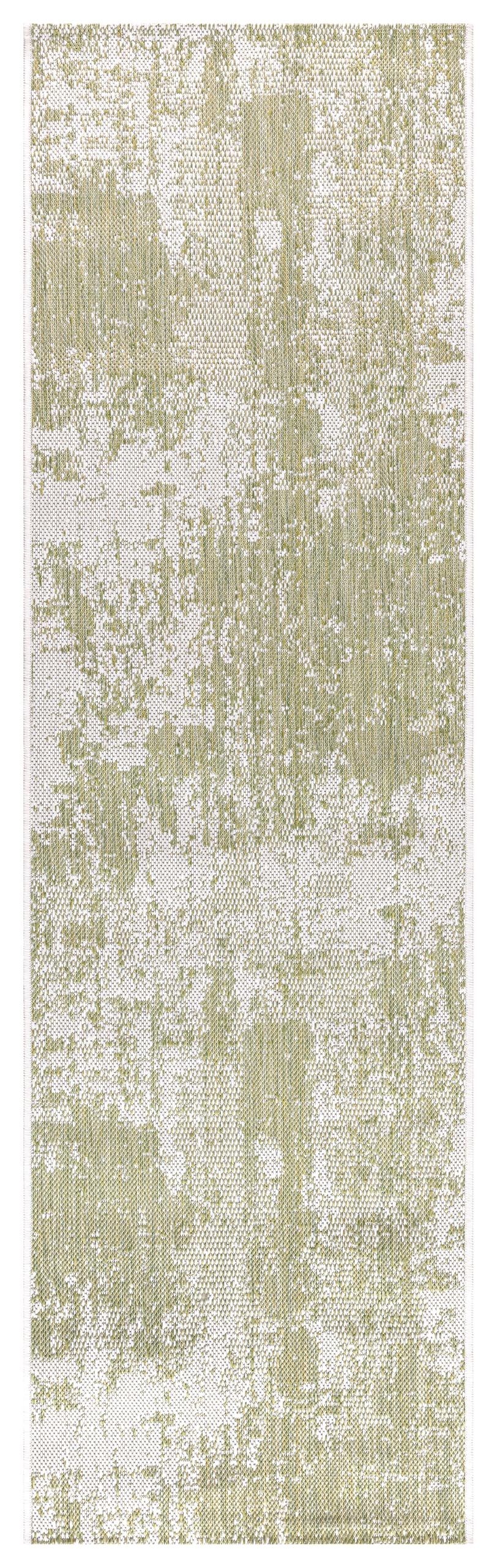 Close-up texture of the Green and ivory abstract weave