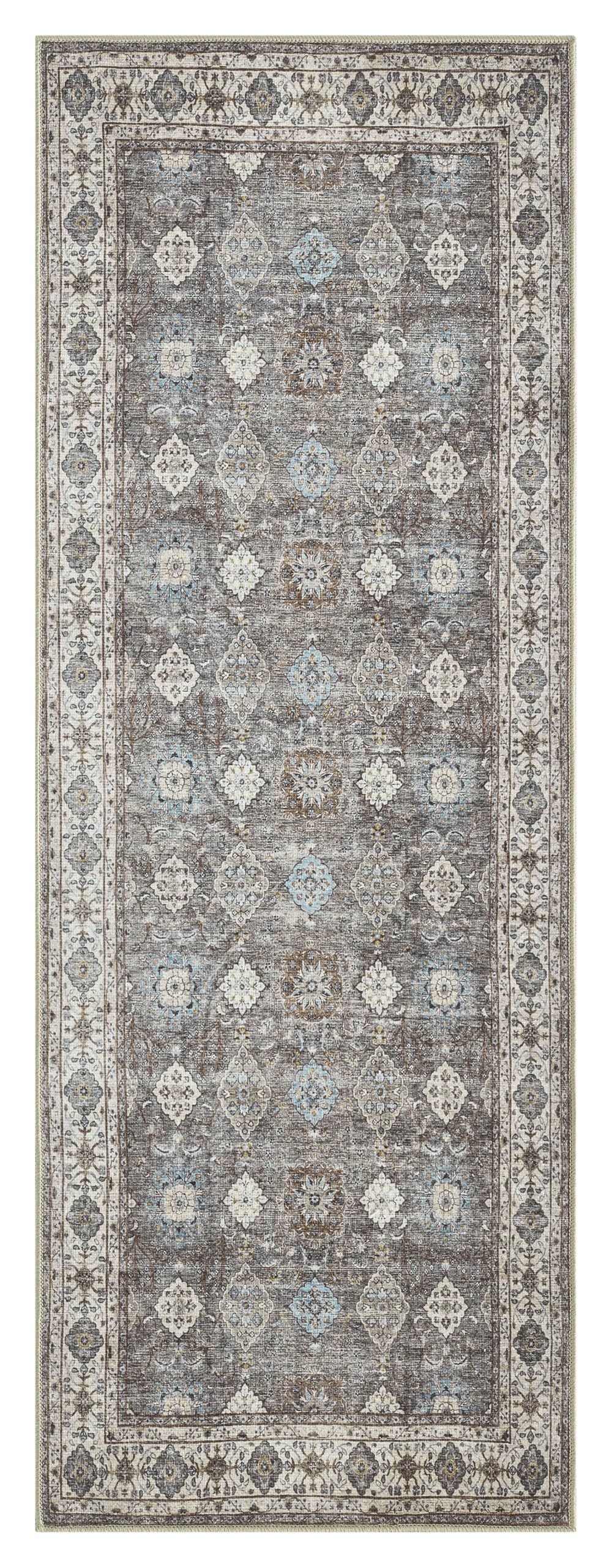 Oushak rug in a modern farmhouse open-plan living room