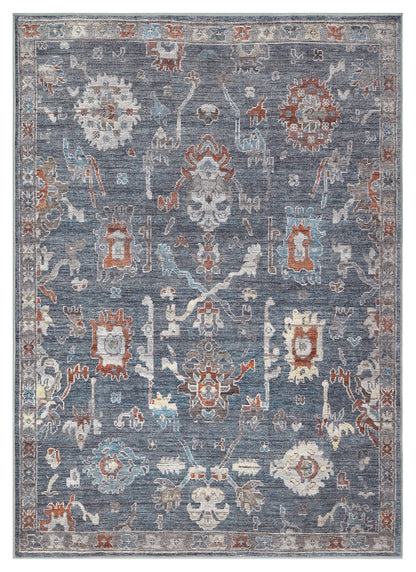 Antique Farahan Persian area rug in charcoal and cream with all-over diamond medallion grid