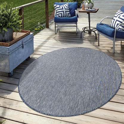 Terrace Outdoor Rugs, Solid Navy