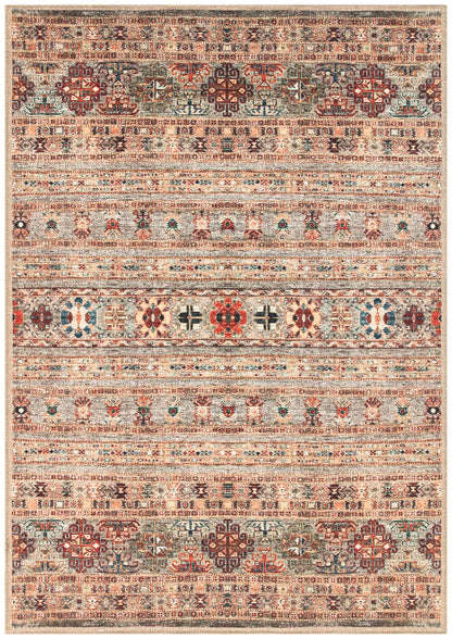 Tribal Afghan Lori-Gabbeh area rug in burgundy with multicolor horse and panel motifs