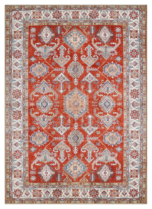 Tiderug Machine Washable Rugs, Terracotta/Rust